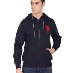 U.S. Polo Assn. Navy Cotton Regular Fit Hooded Sweatshirt-picture-41