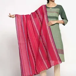 Aurelia Pink Cotton Woven Pattern Dupatta-picture-15