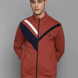 Allen Solly Orange & Blue Cotton Regular Fit Striped Sweatshirts-image-34