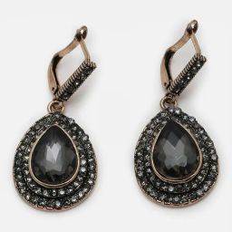 Sohi Gold Plated Designer Stone Drop Earrings-26