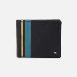 Louis Philippe Black Striped Wallet-picture-47