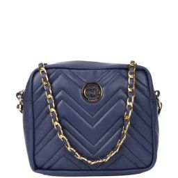 Carlton London Navy Quilted Medium Sling Handbag-picture-14