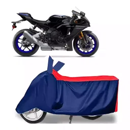 Auto Pearl Two Wheeler Cover with Bag for Yamaha YZF R1 M, Red & Blue-image-95