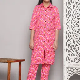 A TO Z CART Girls Printed Regular Kurta with Trousers-image-0