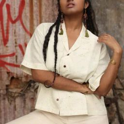 Quirky Bae White Cotton Printed Shirt-image-75