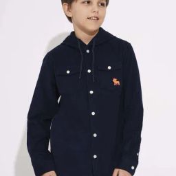 Jack & Jones Junior Boys Naval Academy Cotton Solid Full Sleeves Hooded Shirt-picture-4