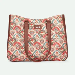 ZOUK Mughal Art Multicolor Printed Tote Handbag image 3