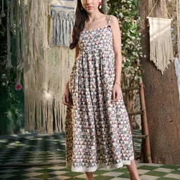Stylum Print Fit & Flare Maxi Dress-image-28