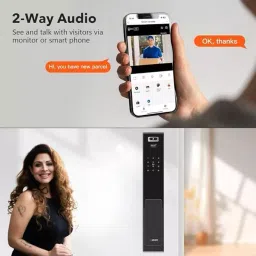 GOLENS X66 Smart Door Lock with Face Recognition, Fingerprint, Card and App Unlock image 3