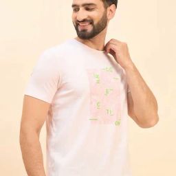 Sweet Dreams Light Pink Regular Fit Printed Crew T-Shirt-image-64