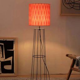 FIG Living Orange Ikkat Floor Lamp-84