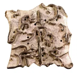 Ambi Hook On Rustic Block Print Wood Base - Distressed Look image 3