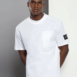 Calvin Klein White Cotton Relaxed Fit T-Shirt-image-44