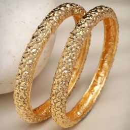 NVR Women Set of 2 Gold-Plated Handcrafted Traditional Bangles-image-4