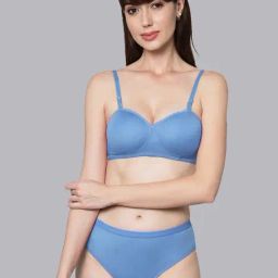 AROUSY Blue Cotton Bra Panty Set-image-98