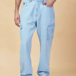 Being Human Blue Regular Fit Cargo Jeans-image-78