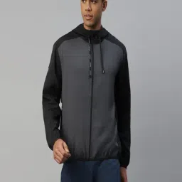 Dida Grey Polyster Regular Fit Sports Jacket-image-46