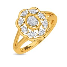 Kisna Diamond & Gold Jewellery Polani 18k (750) Diamond & Gold Ring For Women-picture-29