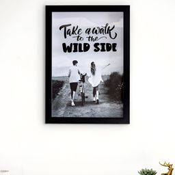 Home Centre Spectrum Pitchs Black & White Couple Printed Wall Photo Frame-4
