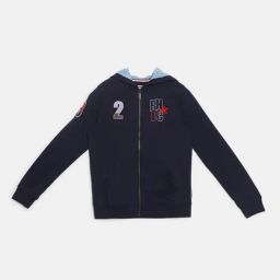 Beverly Hills Polo Club Kids Navy Printed Full Sleeves Hoodie-image-33