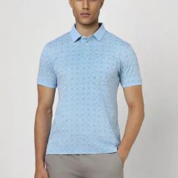 Van Heusen light-blue Abstract T-shirts-image-50