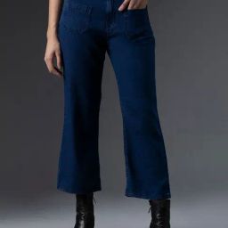 High Star Blue Cotton Straight Fit High Rise Jeans-image-30