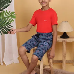 Sweet Dreams Boys Printed Mid-Rise Lounge Shorts-image-23