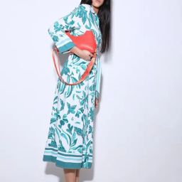 Vero Moda Teal & White Printed Shirt Dress-9