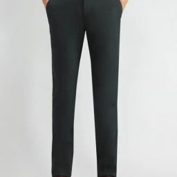 Arrow Green Slim Fit Texture Trousers-image-13