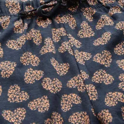 Sweet Dreams Peach & Navy Graphic Print Top With Pyjama Set image 5