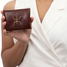 Hidesign SAHARA Tan Embroidered Bi-Fold Wallet For Women-13