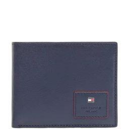 TOMMY HILFIGER Ploce Navy Casual Leather Bi-Fold Wallet For Men-23