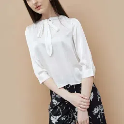 Code By Lifestyle Off White Regular Fit Top image 3