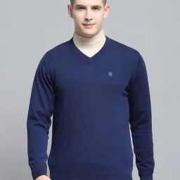 Monte Carlo Blue Cotton Regular Fit Pullover-picture-16