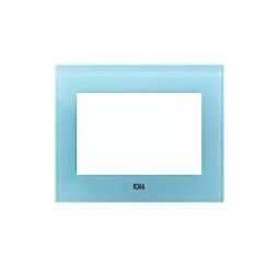 Anchor Roma Urban Clear 12 Module Aqua Blue Glass Cover Plate with Base Frame, 66912GABCL-image-26