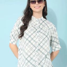Crimsoune Club White Chequered Shirt-image-12
