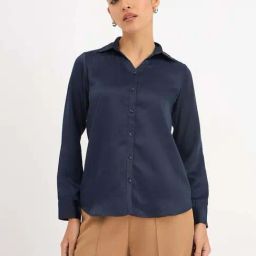 SALT Attire Blue Plain Shirt-image-63