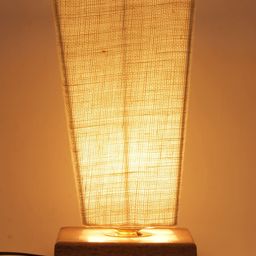 Devansh White & Beige Solid Traditional Column Table Lamp with Shade image 3