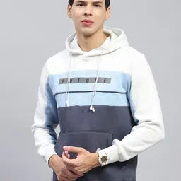 Monte Carlo Men Colourblocked Hooded Cotton Sweatshirt-image-67