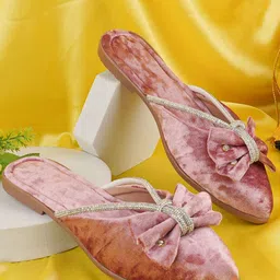 BAESD Women Embellished Party Open Toe Flats-image-78