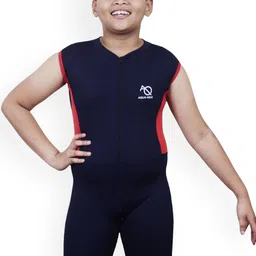 Aqua Holic Boys Solid V-Neck Sleeveless Swimwear-14