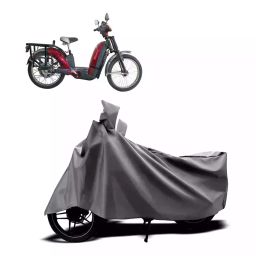 Auto Pearl Two Wheeler Cover with Bag for Hero Electric Electric Zippy, Silver-image-48