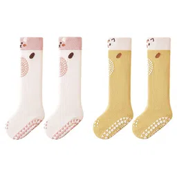 SYGA Kids Pack Of 2 Patterned Cotton Above Knee Length Socks-image-60