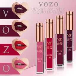 VOZO Set Of 4 Matte Lips Liquid Lipstick 4 ml Each Shade 102-103-104-203-18
