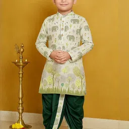 Cae Boys Ethnic Motifs Printed Kurta with Dhoti Pants-picture-14