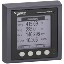 Schneider Electric 96x96 mm Backlit LCD Energy Meter, METSEPM5RD-24