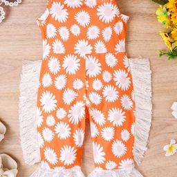 LULU & SKY Girls Printed Capri Jumpsuit-35