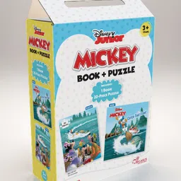 Popcorn Games Disney Junior Mickey Book & Puzzles for Kids 3 Years and Above  Catch That Fish  1 Book & 20 Piece Puzzles-picture-14