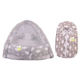 Kwitchy New Born Baby Bedding Combo Set Mattress with Mosquito Net & Sleeping Bag for   Infants  - Grey-6