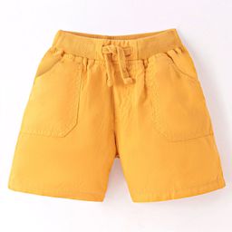 Simply Premium Cotton Knee Length Shorts Solid Color - Gold Yellow-picture-19
